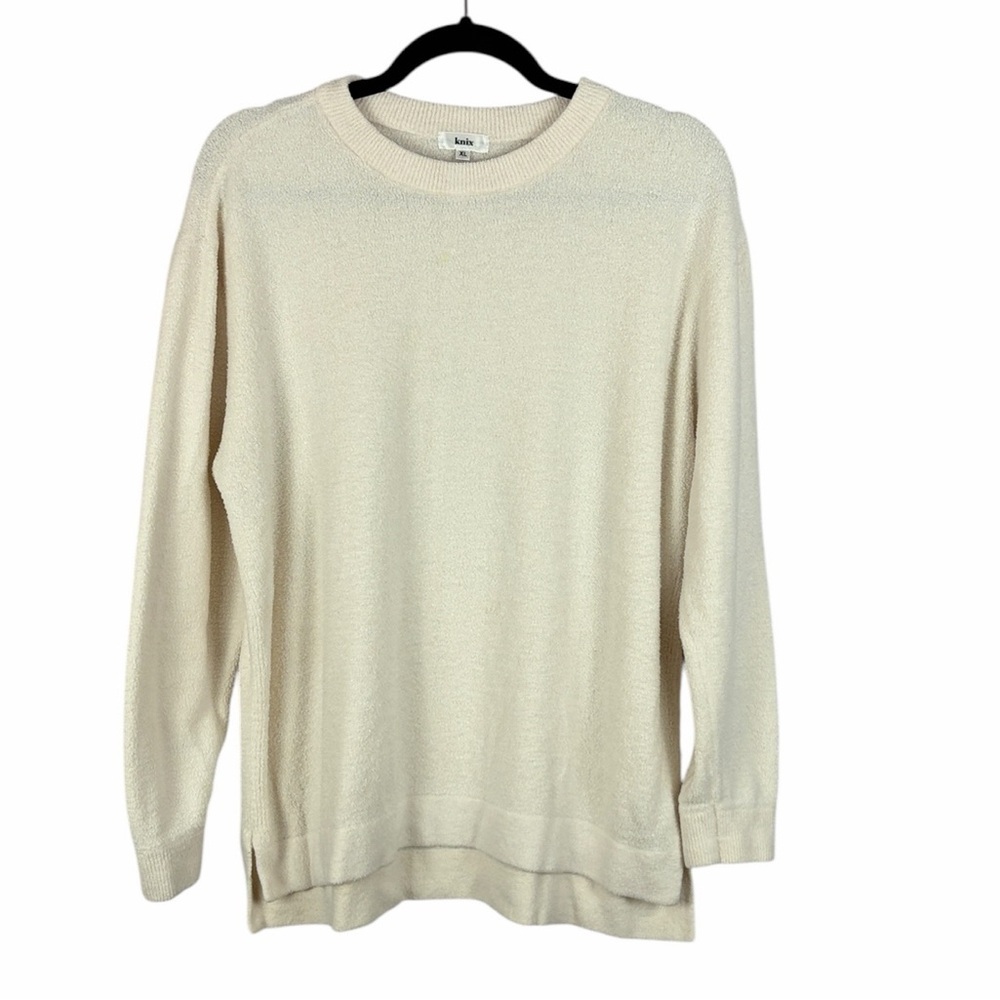 knix Men's Cream Crewneck Sweater